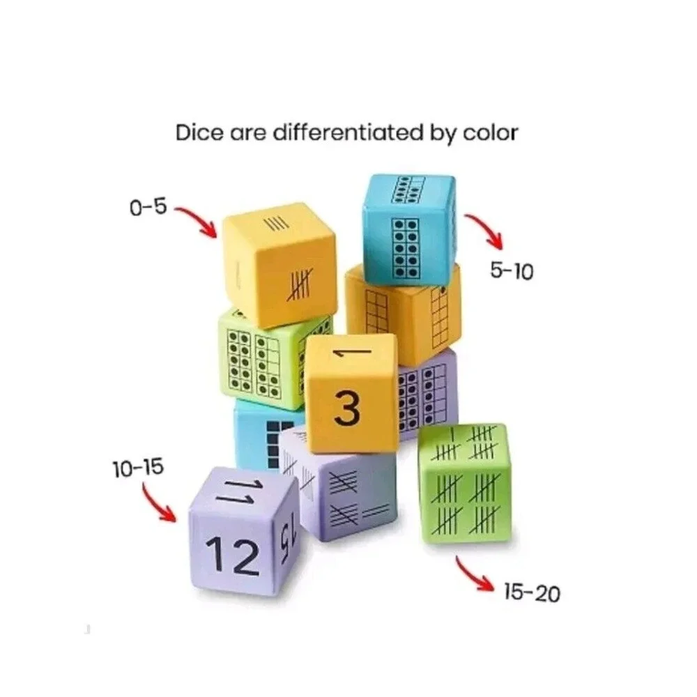 hand2mind Multiple Representation Dice Soft Foam Learning Tool Game Teacher NEW!